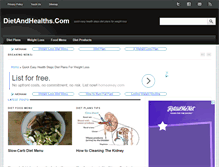 Tablet Screenshot of dietandhealths.com